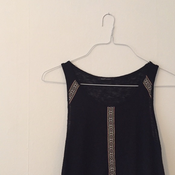embroidered tank.