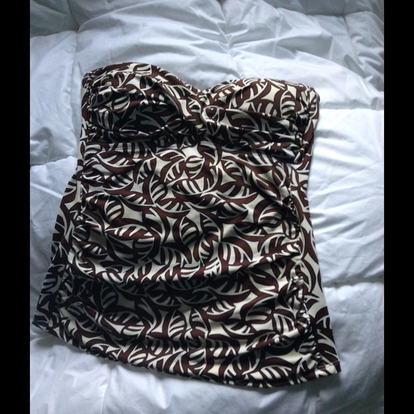 👙Anne Cole swim top. Choc brown/cream. Sz sm