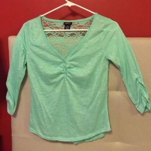 Teal 3/4 sleeve shirt