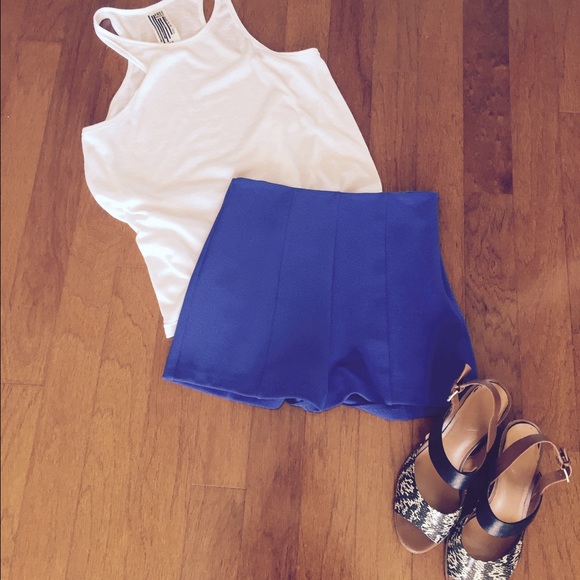 TOPSHOP blue shorts - Picture 2 of 4