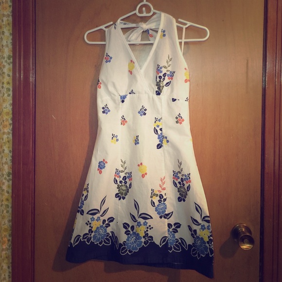 Charlotte Russe White Halter Summer Dress, S