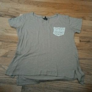 Brown White Laced Pocket