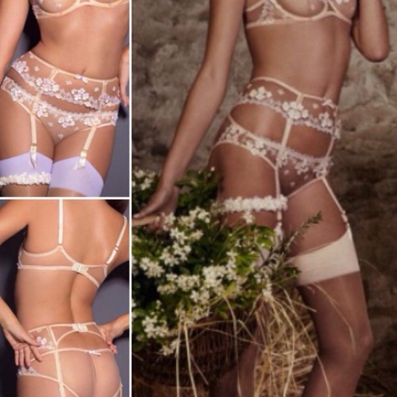 LOWEST ! Agent Provocateur Garter Mesh Suspender