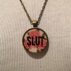 Sl*t Necklace (Floral)