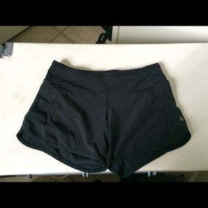 Lululemon black run times shorts size 2