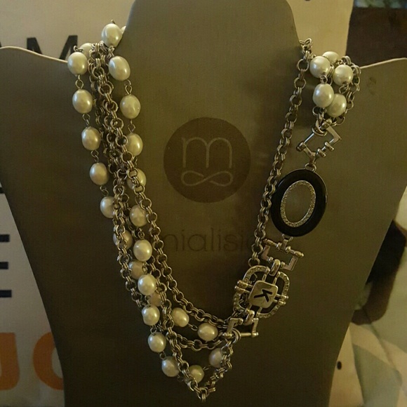MY Collab multi stand pearl necklace