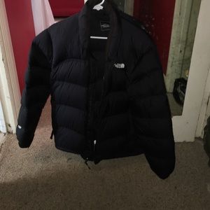 Black north face puffer jacket
