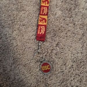 Brand new USC lanyard with keychain never used