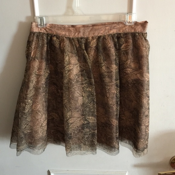 Pink patterned skirt