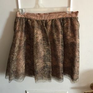 Pink patterned skirt
