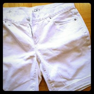 White Denim Ann Taylor Loft Shorts