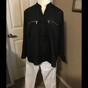 Michael KORS Black size 18 LS blouse