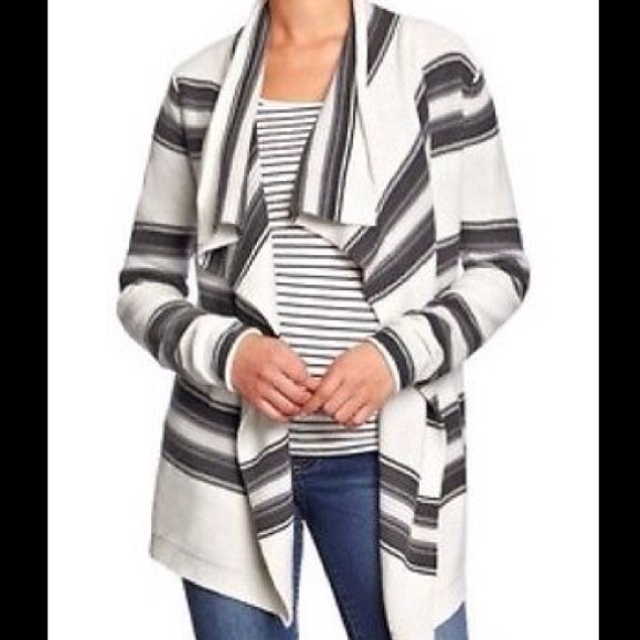 Old navy open front stripes sweater S