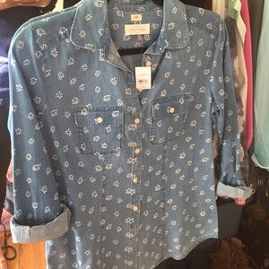 LOFT softened chambray shirt