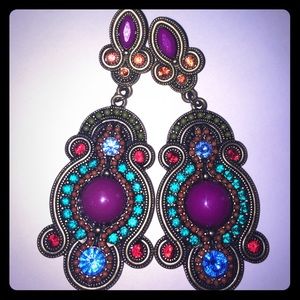 Beautiful multi-color drop/chandelier earrings