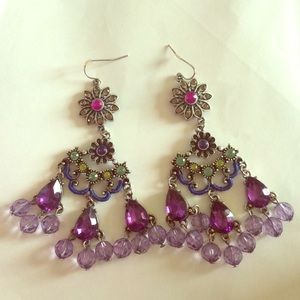 Multicolor chandelier earring