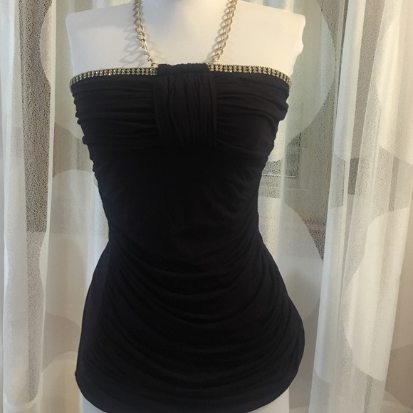 Love & Love purple & gold chain top