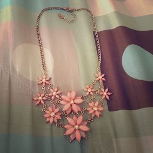 Coral flower necklace