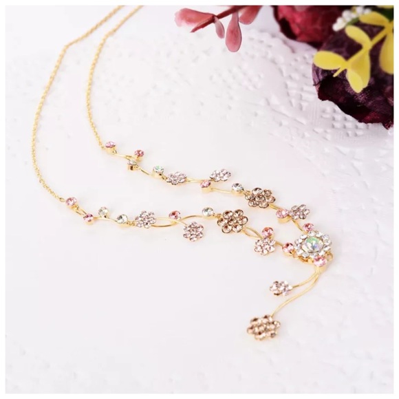 Swarovski Crystal Champagne Crystal Necklace - Picture 3 of 4