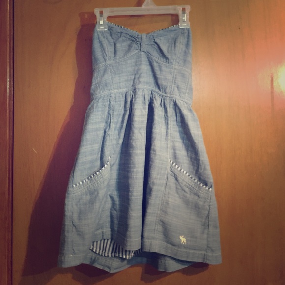 Abercrombie & Fitch Strapless Denim Summer Dress