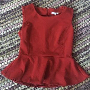 Red flare blousey dressy