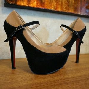 Showstopper Suede Platform Heels