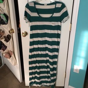 JCREW stripped maxi dress