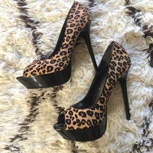 Leopard Calf Hair Platforms