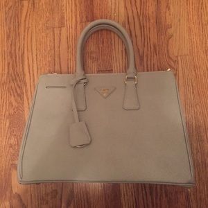 Prada Medium Executive Tote, Grey (ON HOLD)