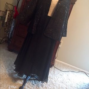 Parra black skirt with sheer overlay