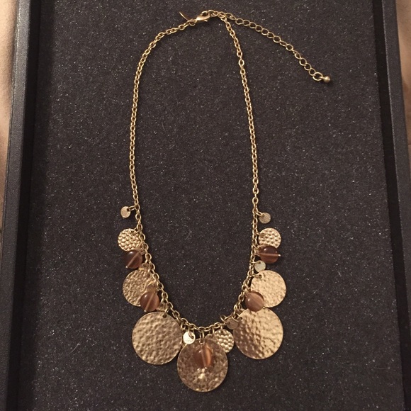 Lia Sophia Antique Gold Medallion Necklace