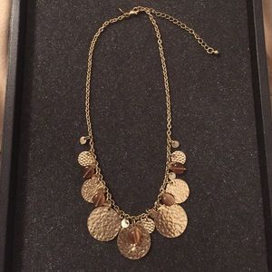 Lia Sophia Antique Gold Medallion Necklace