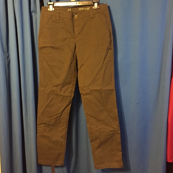 Army green GAP khakis size 4 - Picture 1 of 3