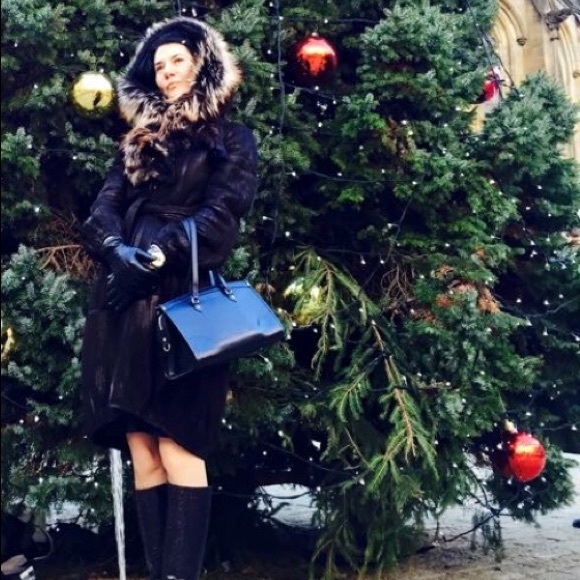 💯 real FOX FUR hooded shearling coat ❄️⛄️❄️ - Picture 2 of 4