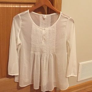 Woman's small blouse- tan and cream. Bundle items