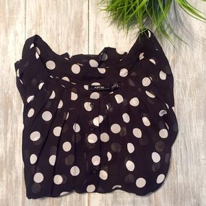 ⭐️Final Price⭐️ Polka Dot Pleated Collar Top