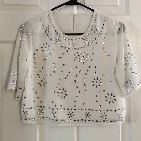 Jeweled crop top