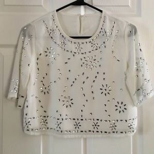 Jeweled crop top