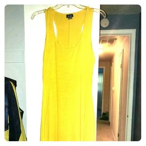 Yellow Racer Back Maxi dress