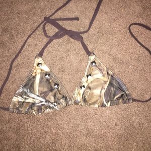 Camouflage bikini top