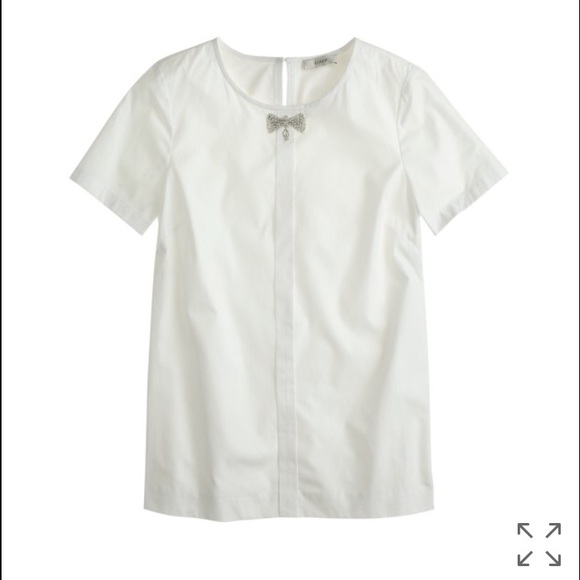 J. Crew Jeweled Bow Top