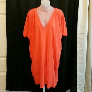 Vince orange silk sheath dress Size small