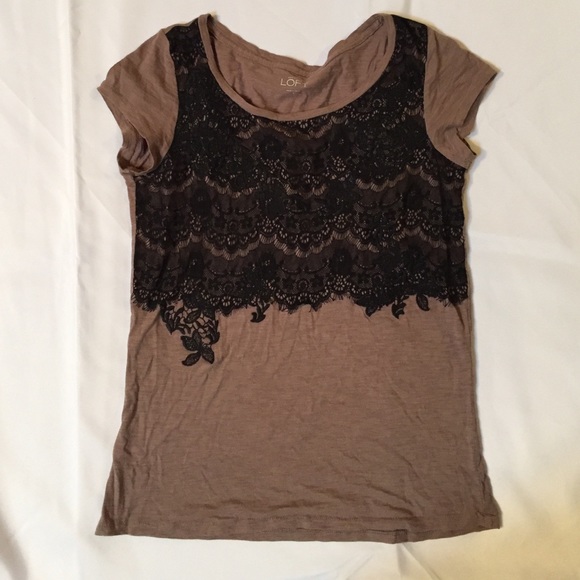 Ann Taylor Loft lace tee