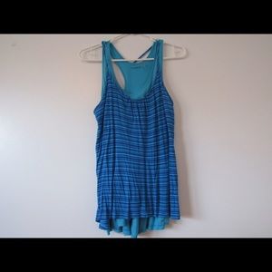 Blue striped tank top