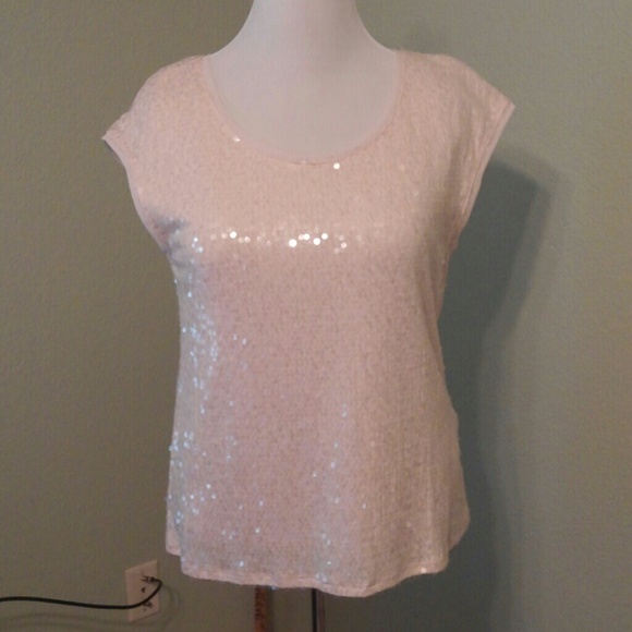 Pale Pink Sequin Top