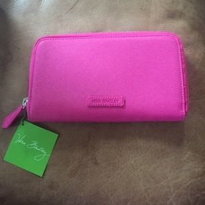 NWT Saffiano Accordion Fuchsia Wallet