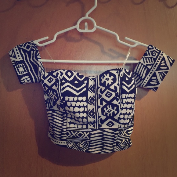 Charlotte Russe Tribal Print Crop Top