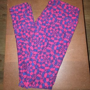 LuLaRoe leggings. Red and blue.