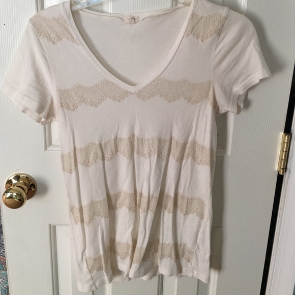 Jcrew lace tee