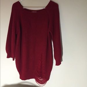 Doubleju oversized knit sweater
